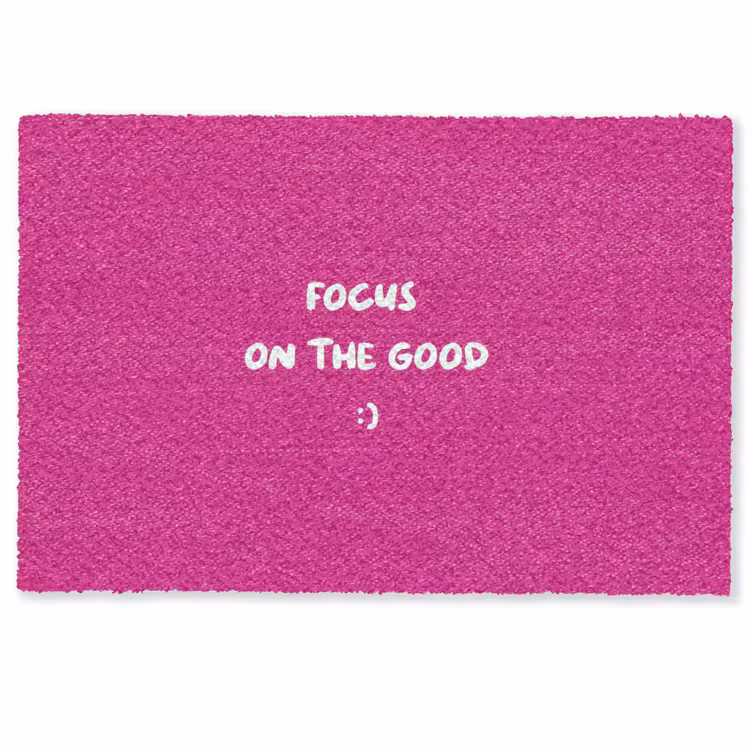 Focus - Smiley - Roze Deurmat klein -zkaufland3d