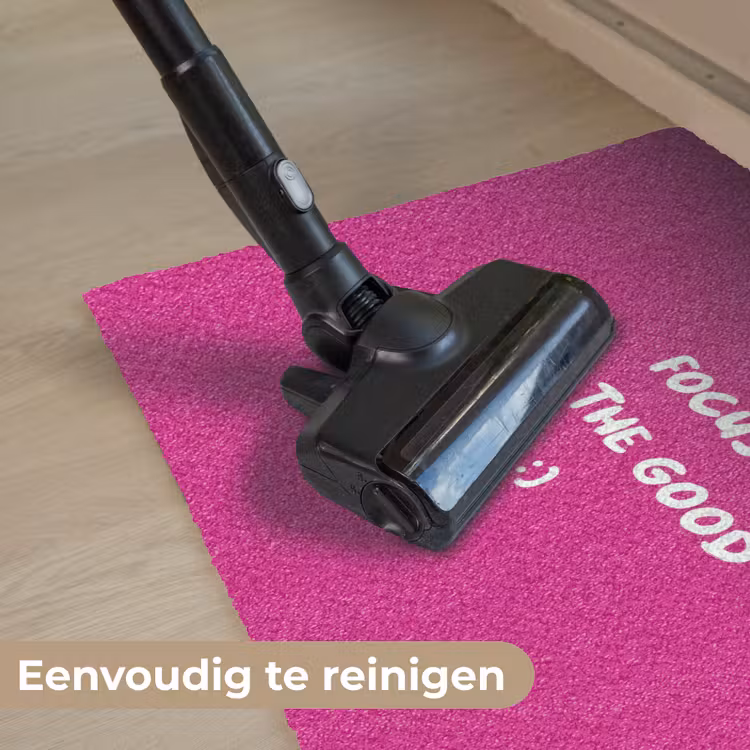 Focus - Smiley - Roze Deurmat klein -reinigen_NL