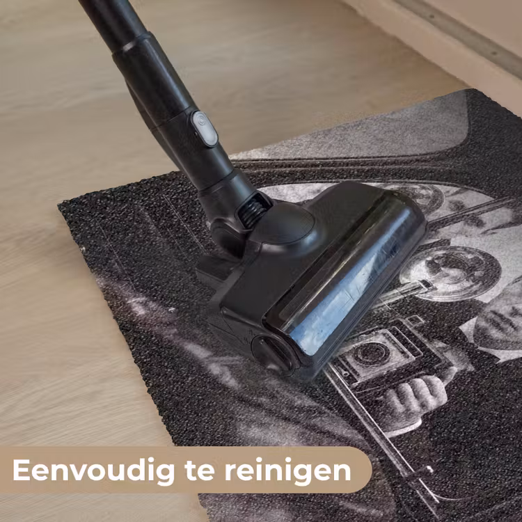 Fotograaf - Camera - Vintage - Journalistiek - Zwart-wit Deurmat klein -reinigen_NL