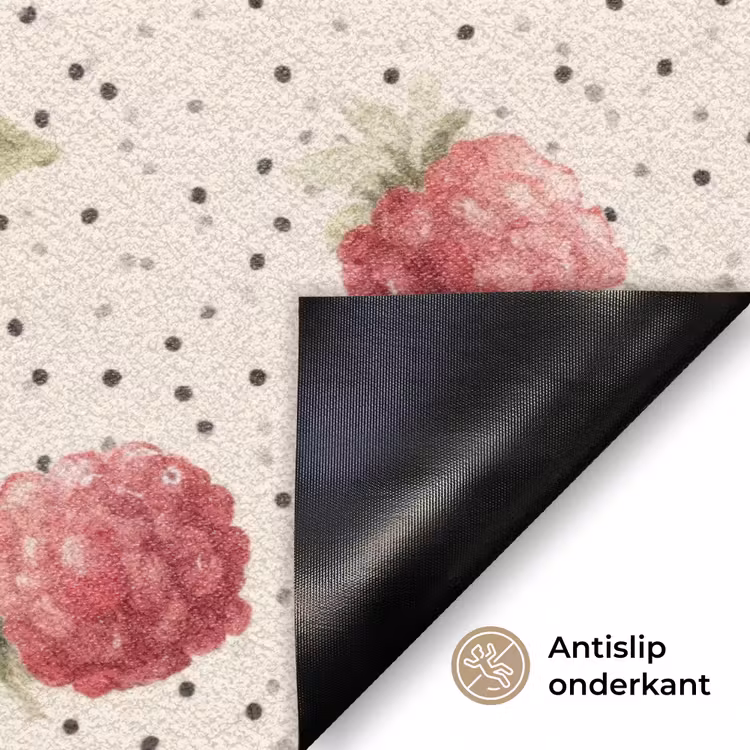 Framboos - Stippen - Rood Deurmat klein 898 -antislip_NL