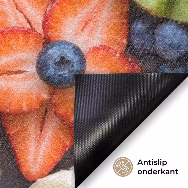 Fruit - Arrangement - Gezond - Kleurrijk - Eten Deurmat klein -antislip_NL