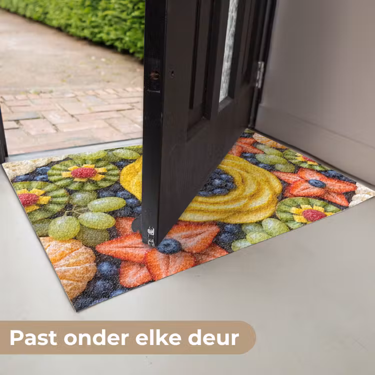 Fruit - Arrangement - Gezond - Kleurrijk - Eten Deurmat klein -USP_NL