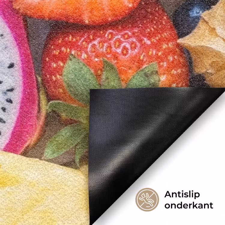 Fruit - Assortiment - Kleurrijk - Gezondheid Deurmat klein -antislip_NL