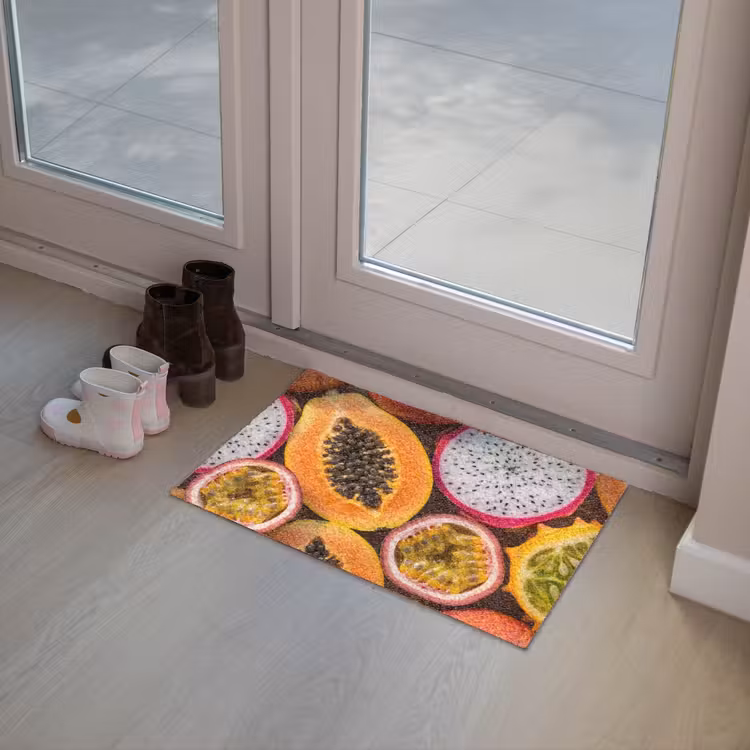 Fruit - Geopend - Tropisch - Eten - Kleurrijk Deurmat klein -sfeer3