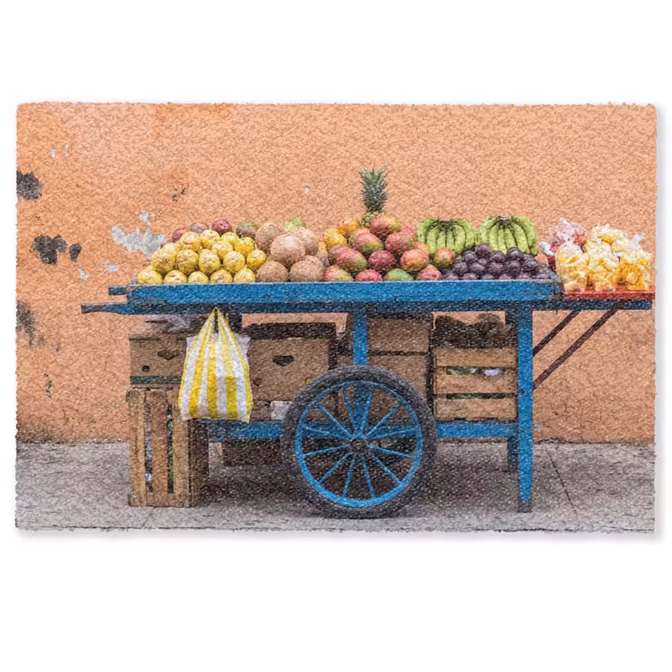 Deurmat - Fruit - Kar - Straat - Fruit - Kar - Straat Deurmat klein