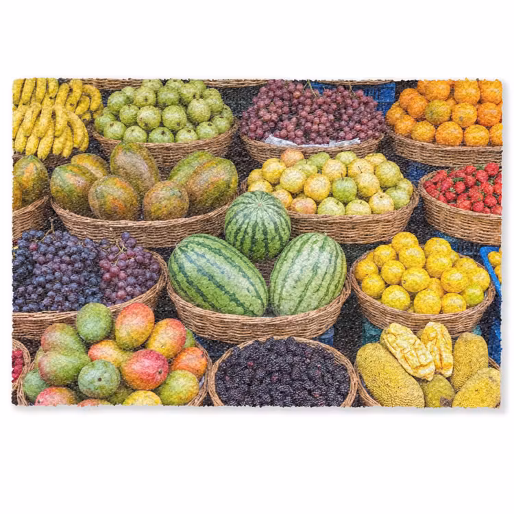 Deurmat - Fruit - Markt - Kleurrijk - Fruit - Markt - Kleurrijk Deurmat klein