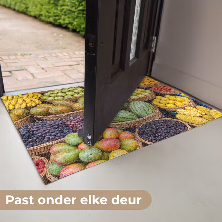 Deurmat - Fruit - Markt - Kleurrijk - Fruit - Markt - Kleurrijk Deurmat klein