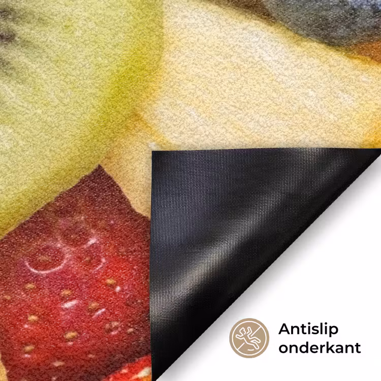 Fruit - Plakjes - Eten - Kleurrijk Deurmat klein -antislip_NL