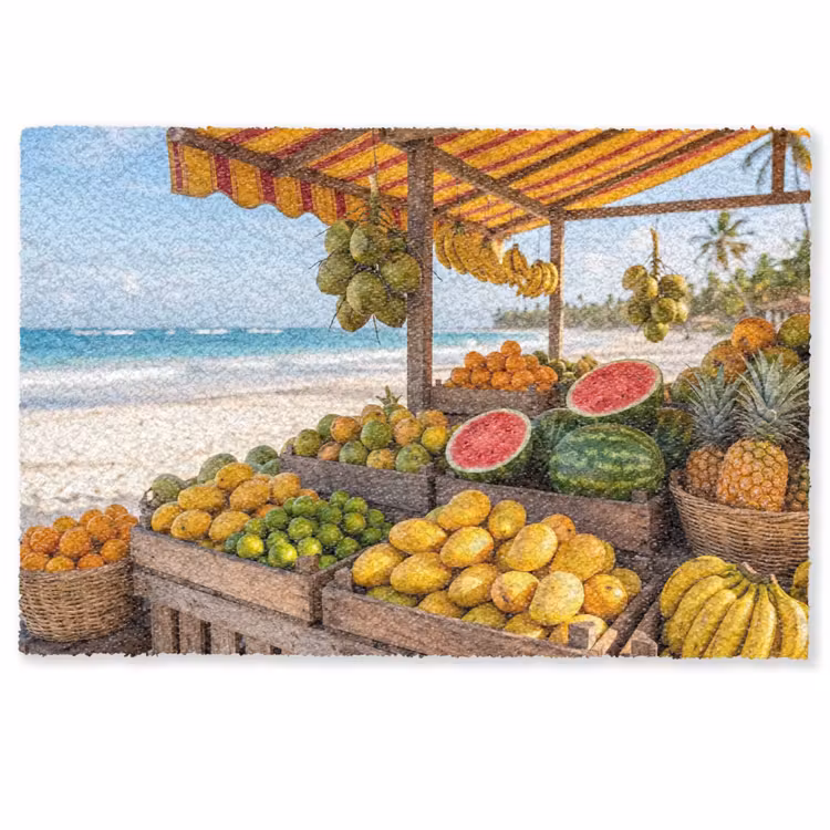 Deurmat - Fruit - Strand - Tropisch - Fruit - Strand - Tropisch Deurmat klein