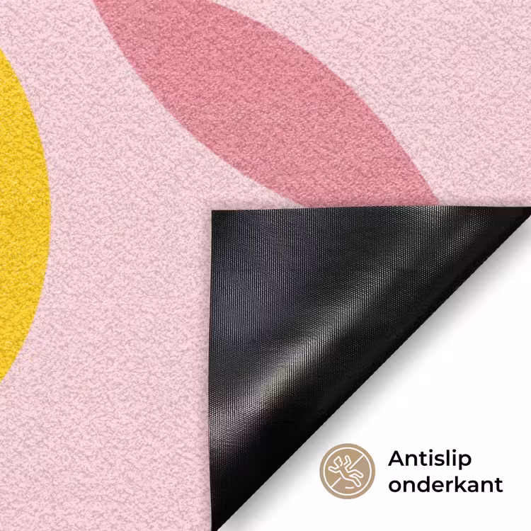 Fruit - Tak - Natuur - Abstract - Roze Deurmat klein -antislip_NL