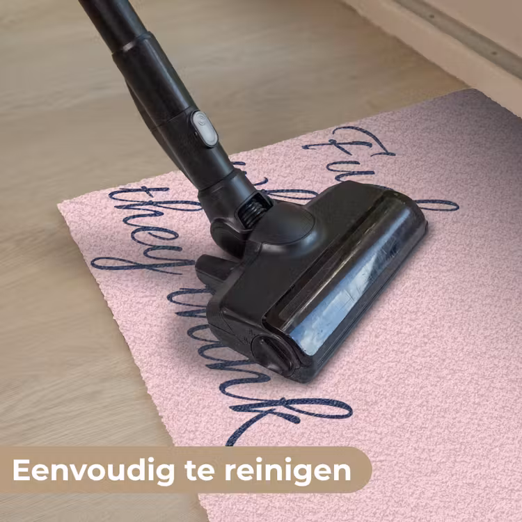 Fuck what they think - Roze - Minimalistisch Deurmat klein -reinigen_NL