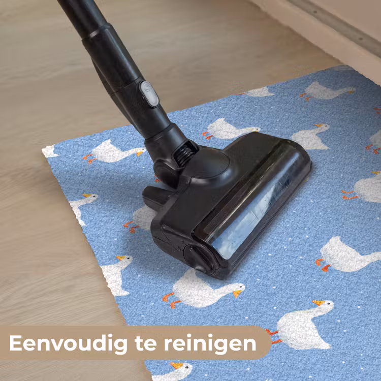 Ganzen - Elegant - Blauw Deurmat klein 898 -reinigen_NL