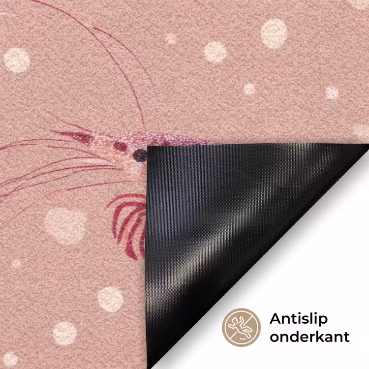 Garnalen - Stippen - Roze Deurmat klein 898 -antislip_NL