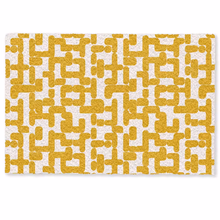 Geel - Beige - Patroon Deurmat klein 898 -zkaufland3d