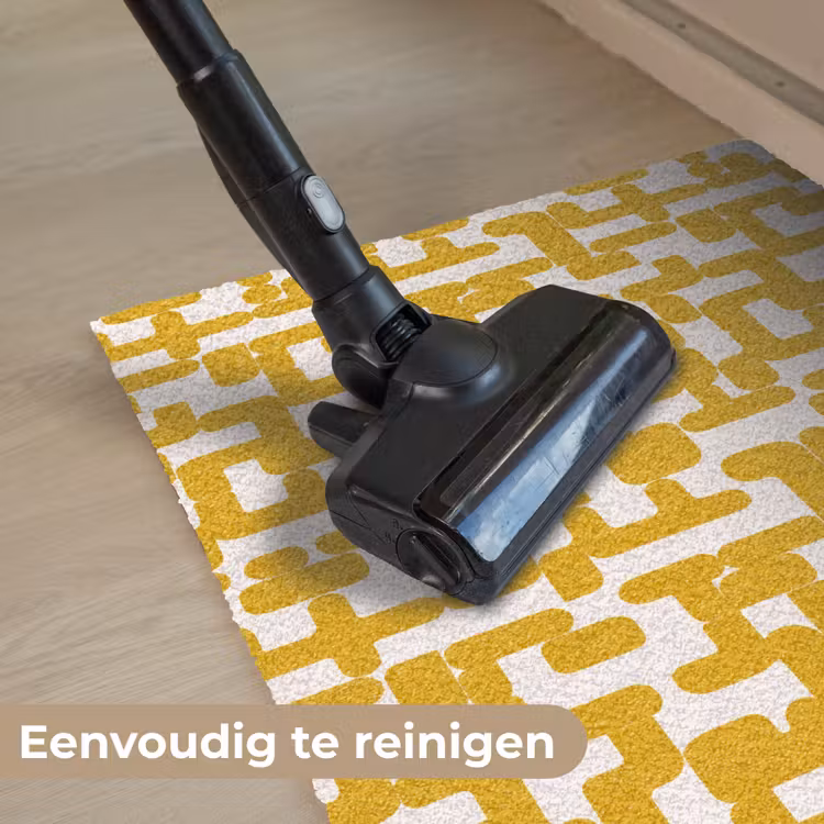 Geel - Beige - Patroon Deurmat klein 898 -reinigen_NL