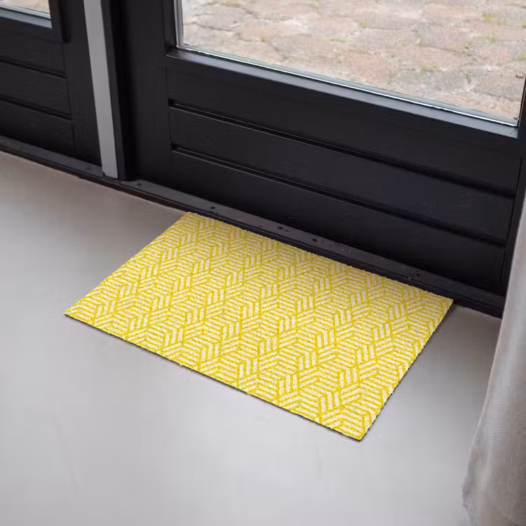 Geel - Patroon - Geometrisch Deurmat klein 898 -sfeer2