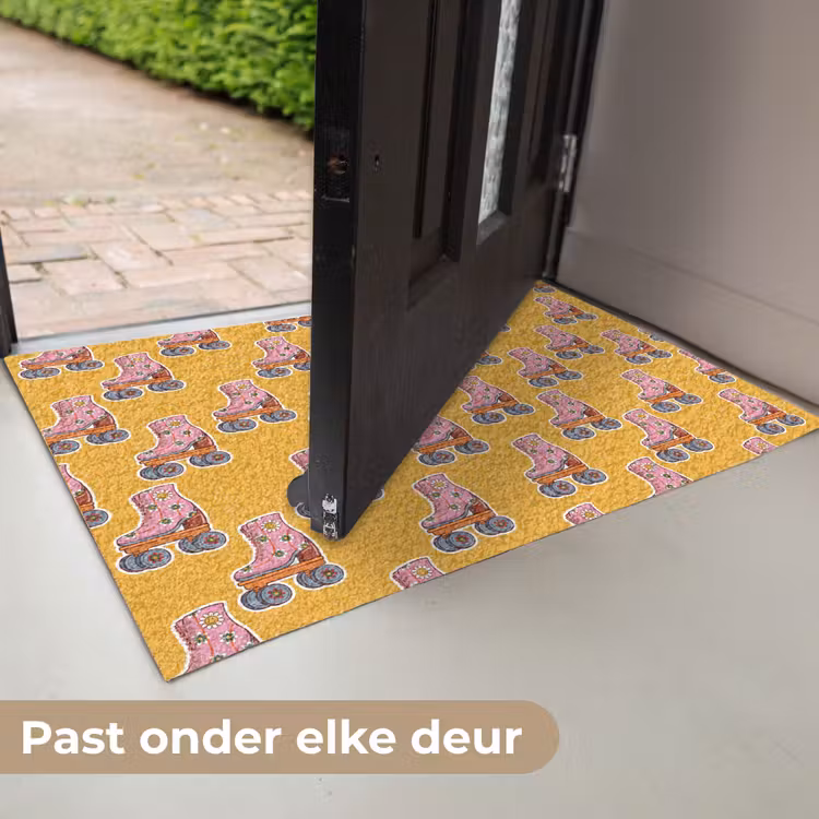 Geel - Rolschaatsen - Patroon Deurmat klein 898 -USP_NL