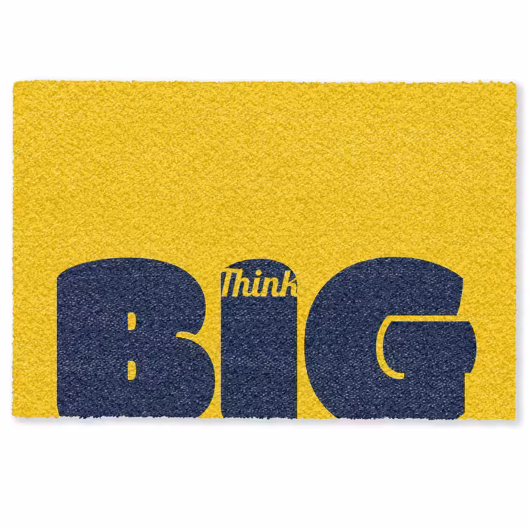 Geel - Think big - Grafisch Deurmat klein -zkaufland3d
