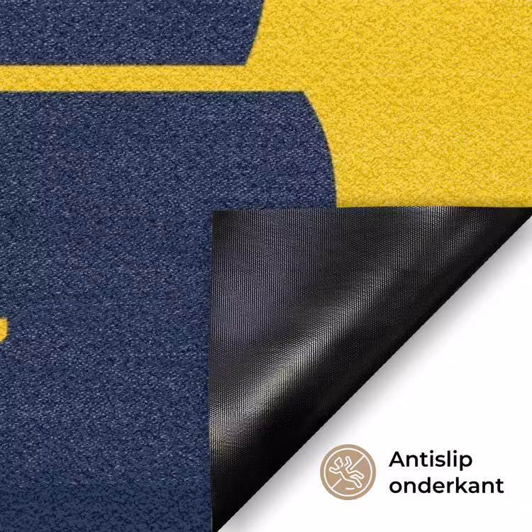 Geel - Think big - Grafisch Deurmat klein -antislip_NL