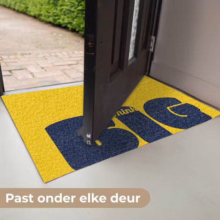 Geel - Think big - Grafisch Deurmat klein -USP_NL