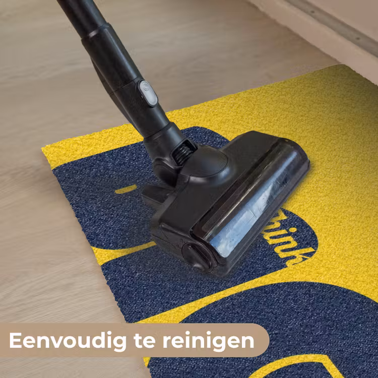 Geel - Think big - Grafisch Deurmat klein -reinigen_NL