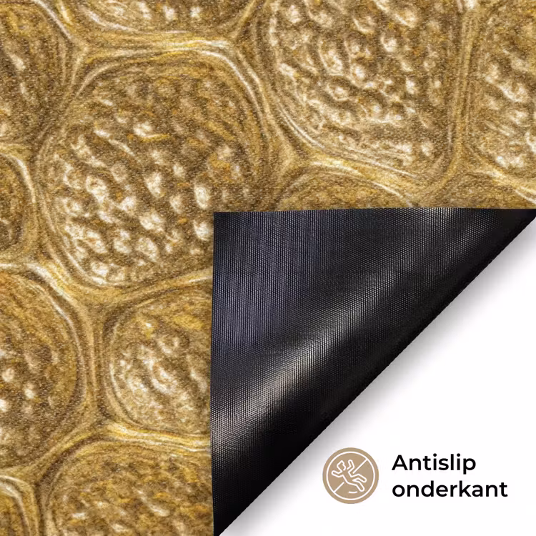 Gehamerd - Mozaïek - Antiek - Goud Deurmat klein 898 -antislip_NL