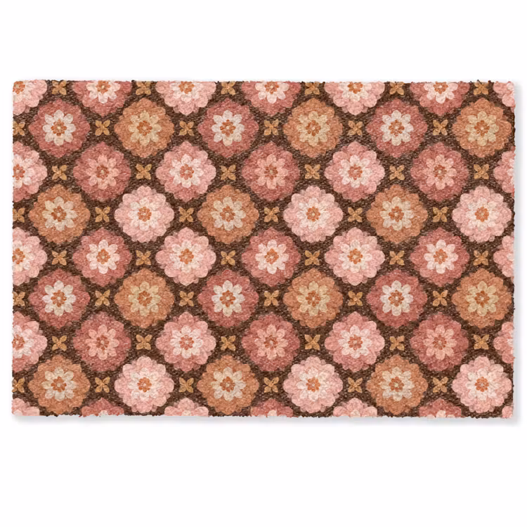 Geometrisch - Bloemen - Kleurrijk Deurmat klein 898 -zkaufland3d