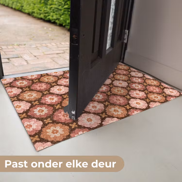 Geometrisch - Bloemen - Kleurrijk Deurmat klein 898 -USP_NL