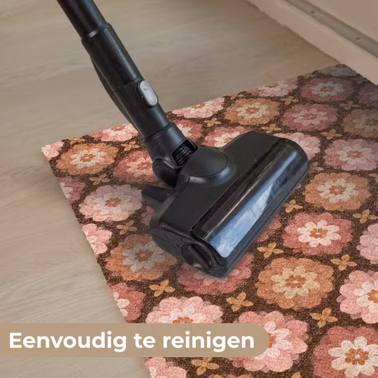 Geometrisch - Bloemen - Kleurrijk Deurmat klein 898 -reinigen_NL