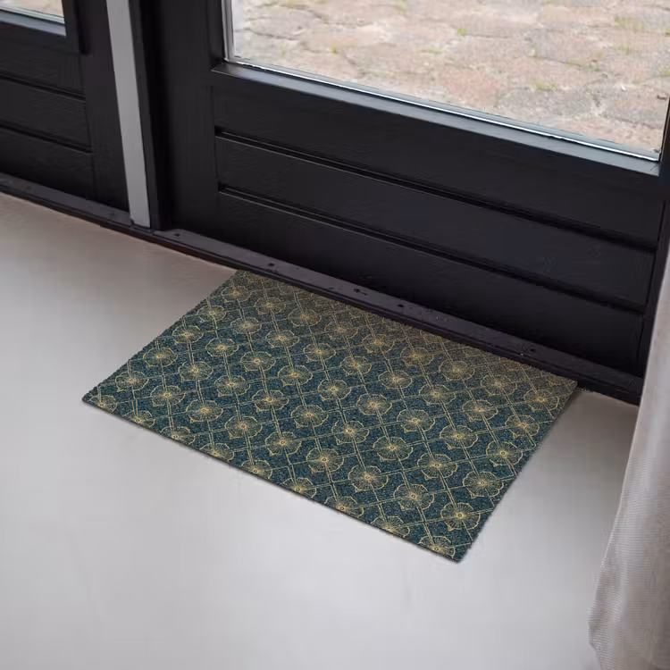Geometrisch - Elegant - Groen Deurmat klein 898 -sfeer2