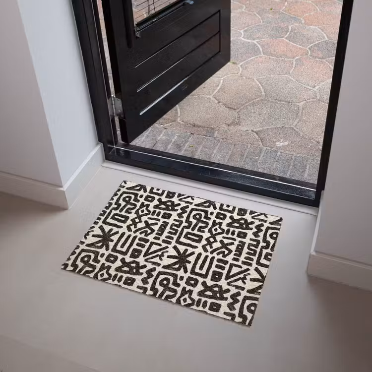 Geometrisch - Figuren - Zwart Deurmat klein 898 -sfeer5