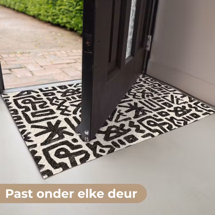 Geometrisch - Figuren - Zwart Deurmat klein 898 -USP_NL