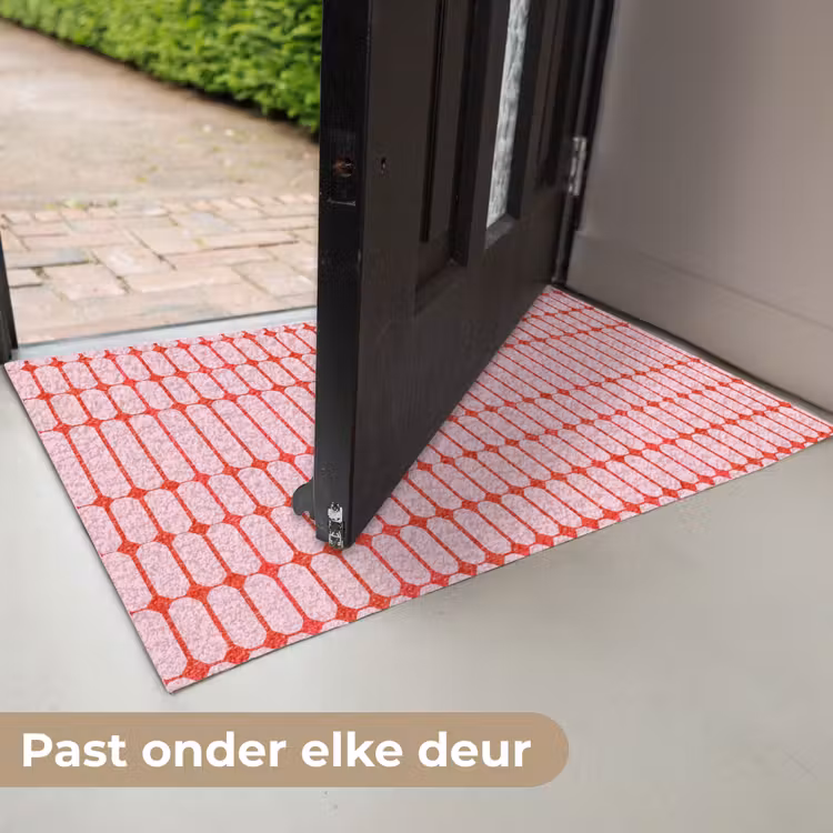 Geometrisch - Minimalistisch - Rood - Roze Deurmat klein 898 -USP_NL