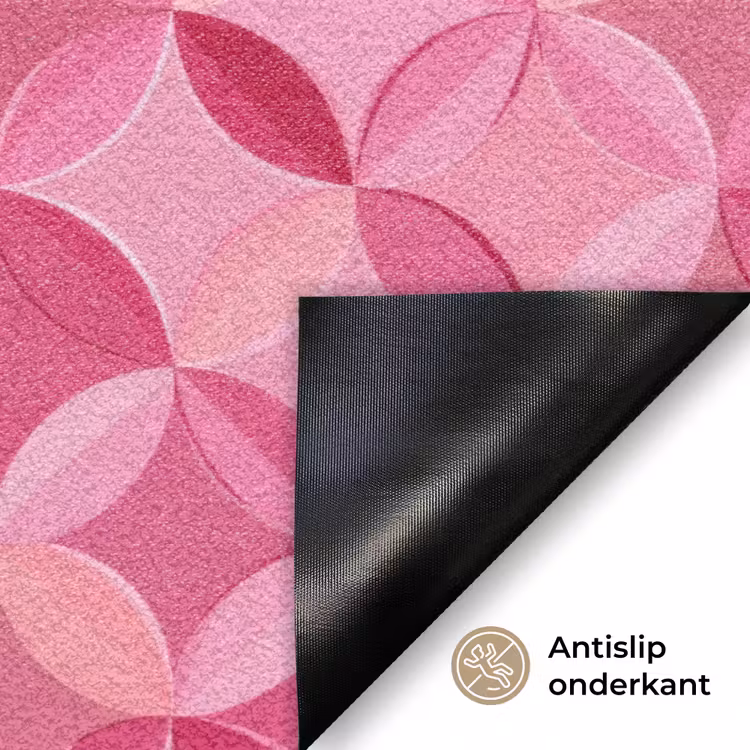 Geometrisch - Mozaïek - Modern - Roze Deurmat klein 898 -antislip_NL