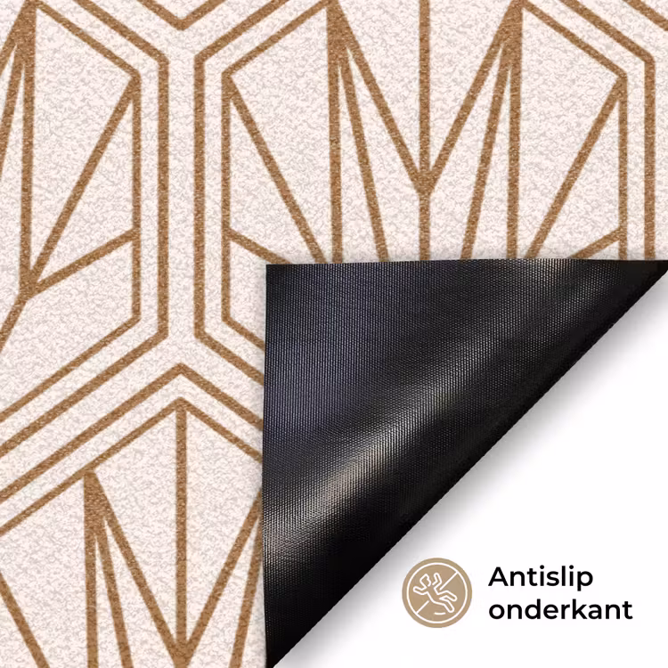 Geometrisch - Patroon - Beige Deurmat klein 898 -antislip_NL