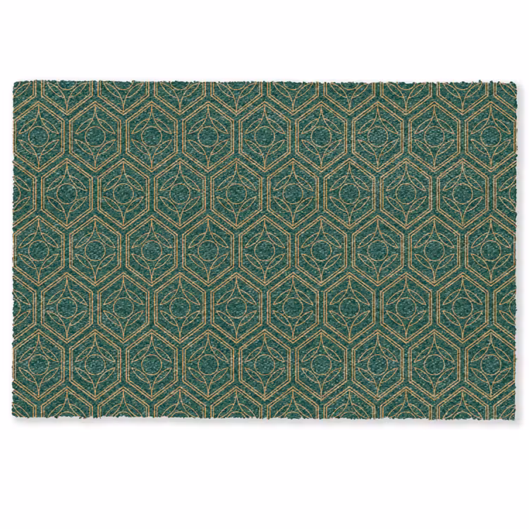 Geometrisch - Patroon - Groen Deurmat klein 898 -zkaufland3d