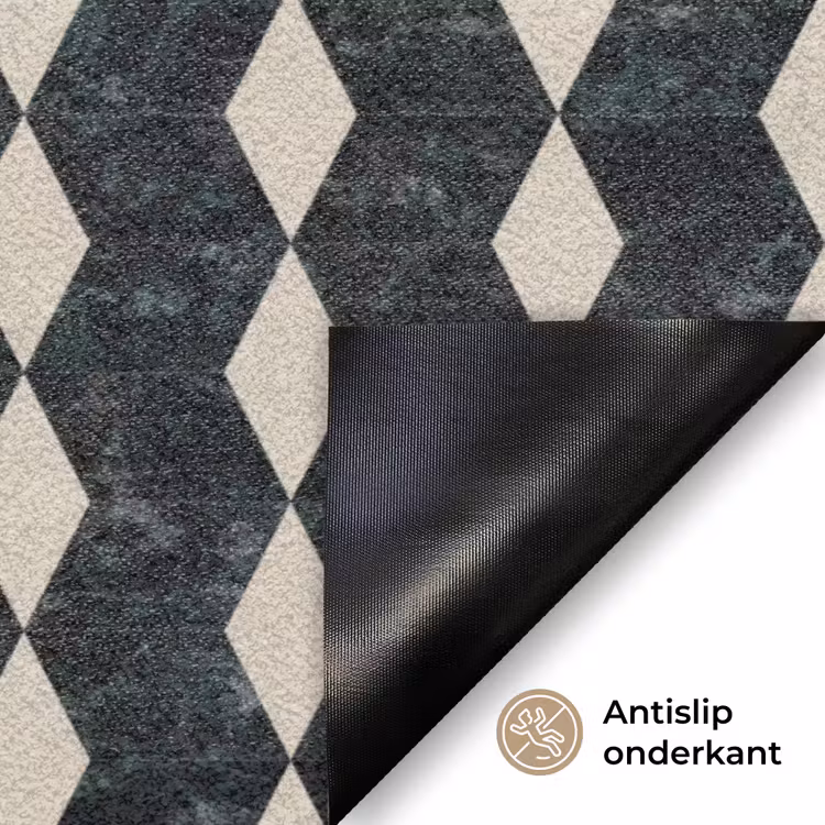 Geometrisch - Patroon - Marmer - Groen Deurmat klein 898 -antislip_NL