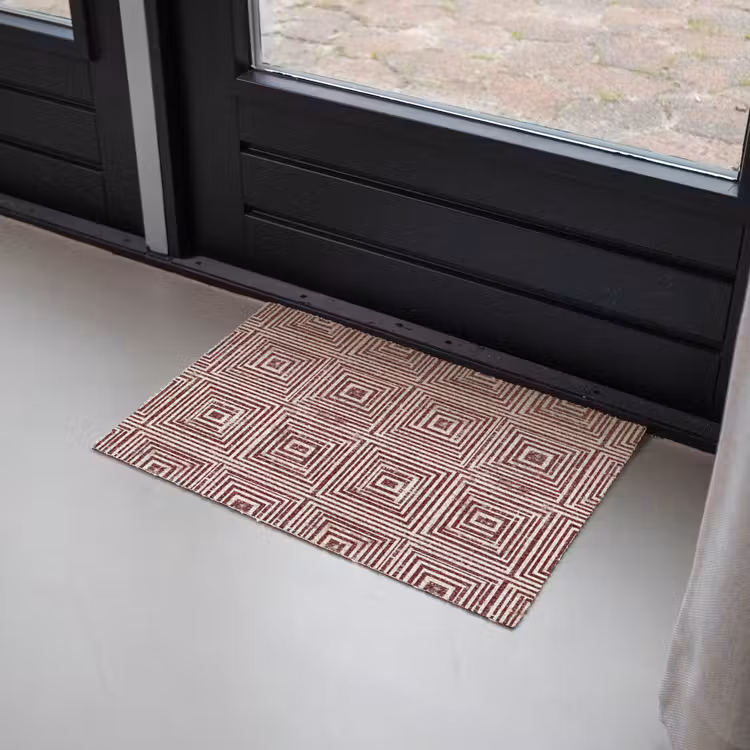 Geometrisch - Patroon - Rood Deurmat klein 898 -sfeer2