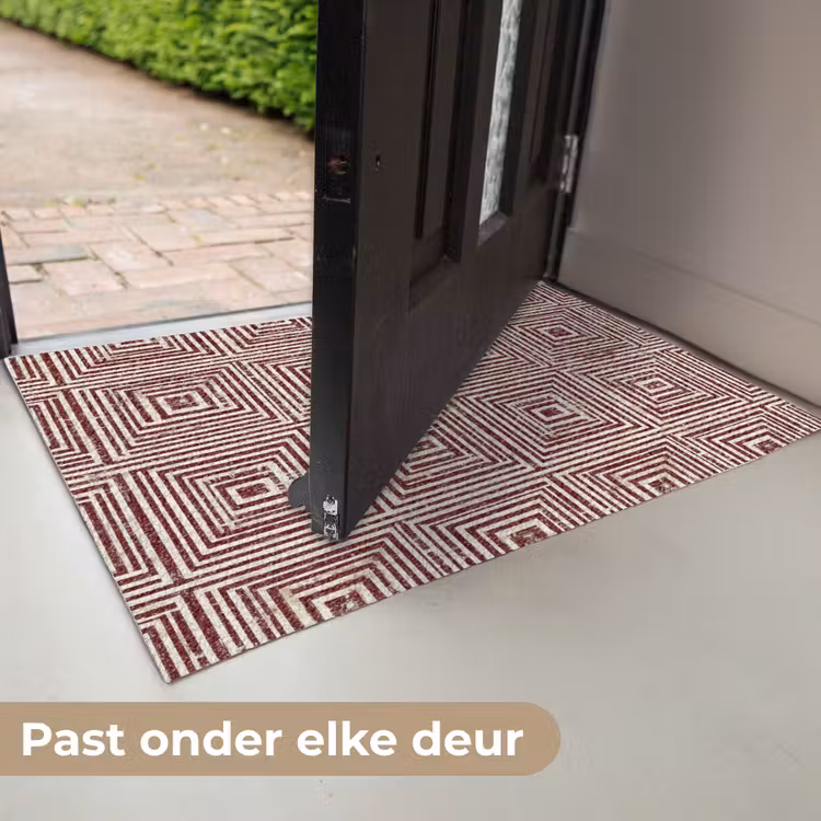 Geometrisch - Patroon - Rood Deurmat klein 898 -USP_NL