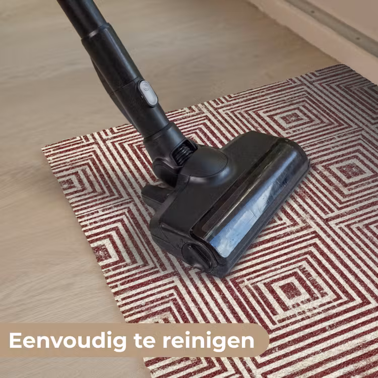 Geometrisch - Patroon - Rood Deurmat klein 898 -reinigen_NL