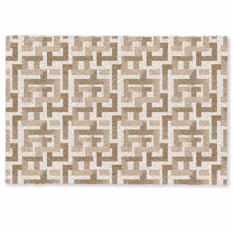 Geometrisch - Retro - Bruin Deurmat klein 898 -zkaufland3d