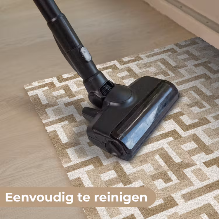 Geometrisch - Retro - Bruin Deurmat klein 898 -reinigen_NL
