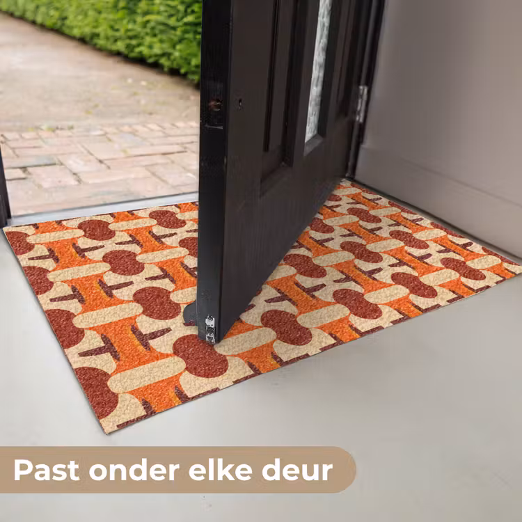 Geometrisch - Retro - Oranje Deurmat klein 898 -USP_NL