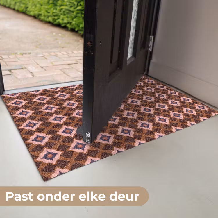Geometrisch - Sierlijk - Bruin Deurmat klein 898 -USP_NL