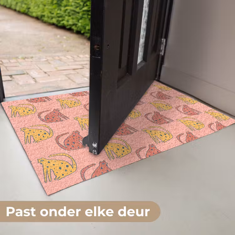 Gestipt - Katten - Zalmroze Deurmat klein 898 -USP_NL