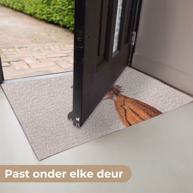 Gezicht - Boeket - Kleurrijk Deurmat klein -USP_NL