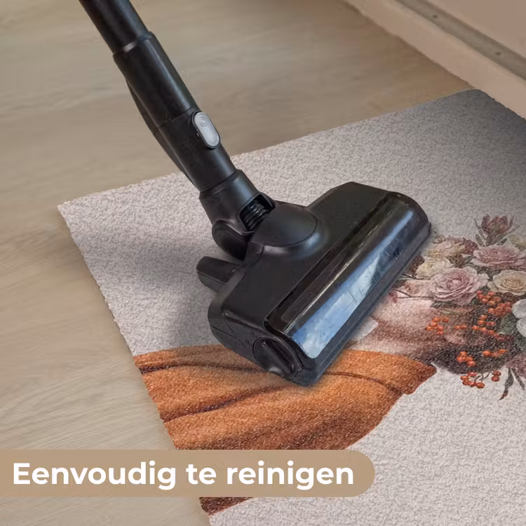 Gezicht - Boeket - Kleurrijk Deurmat klein -reinigen_NL