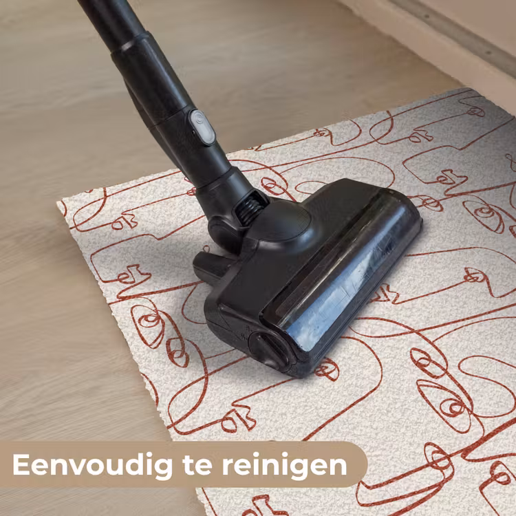 Gezichten - Abstract - Rood - Beige Deurmat klein 898 -reinigen_NL