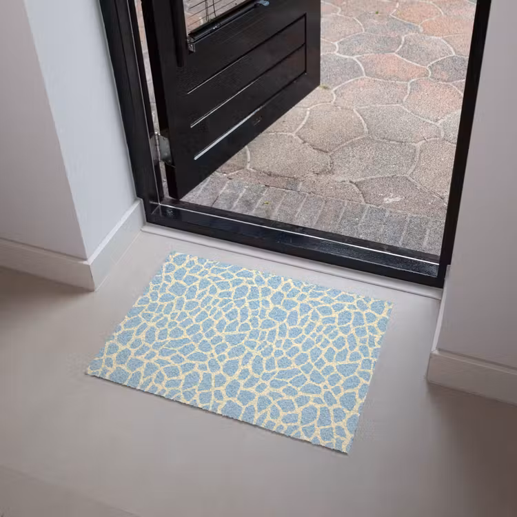 Giraf - Modern - Blauw Deurmat klein 898 -sfeer5