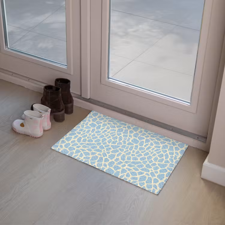 Giraf - Modern - Blauw Deurmat klein 898 -sfeer3